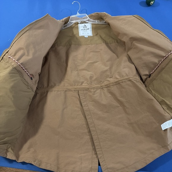 Alpine Design Waxed Jacket Mens XXL Canvas Brown Full-Zip Snowboard Hike - Picture 9 of 14